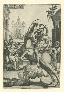 Georg Pencz: Marcus Curtius, 1535