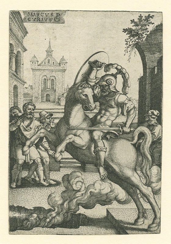 Georg Pencz, Marcus Curtius, 1535. Bildnachweis: Kunstsammlungen der Stadt Nürnberg.