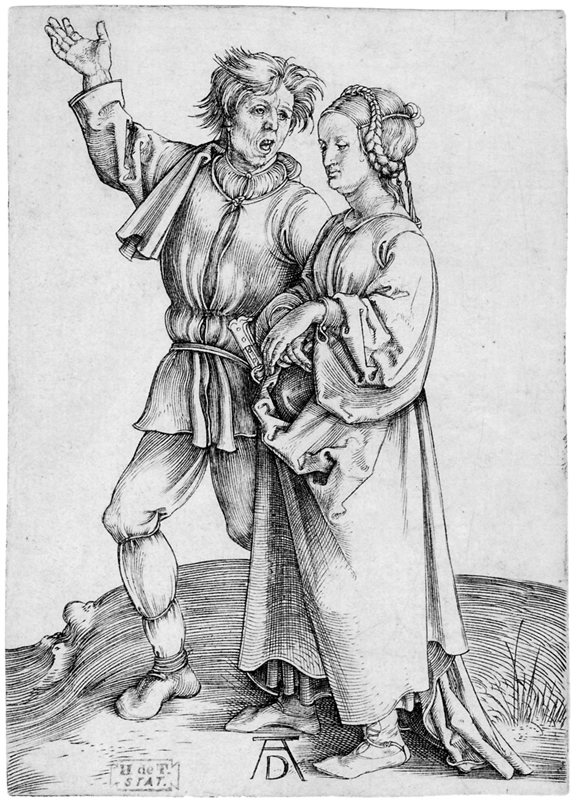 Albrecht Dürer, Der junge Bauer mit seinem Weib, 1497. Bildnachweis: Kulturpool.