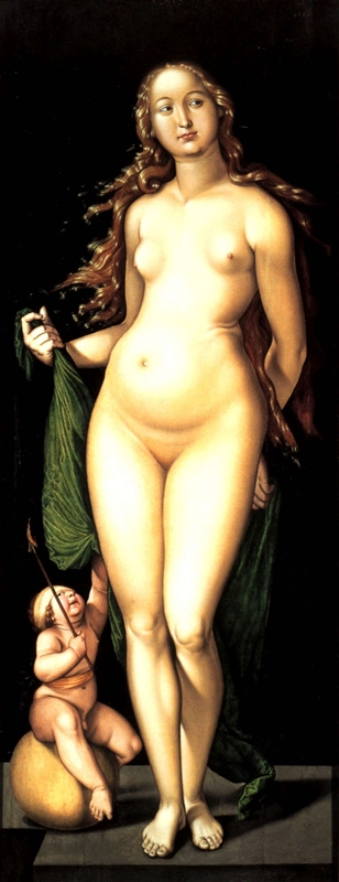 Hans Baldung Grien, Venus und Amor, 1524. Bildnachweis: Prometheus Bildarchiv (dort nach: Bonnet, A.-M. und Kopp-Schmidt, G.: Die Malerei der deutschen Renaissance, 2010. S. 309, Kat. 11.)