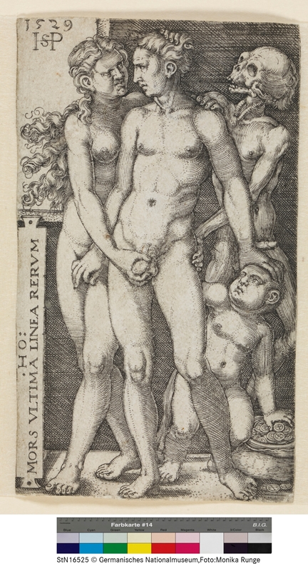 Hans Sebald Beham, Der Tod und das unzüchtige Paar, 1529. Bildnachweis: Kunstsammlungen der Stadt Nürnberg.