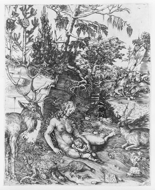 Lucas Cranach d.Ä., Buße des Hl. Chrysostomus, um 1509. Bildnachweis: Prometheus Bildarchiv (dort nach: bpk / Kupferstichkabinett, SMB / Jörg P. Anders.)