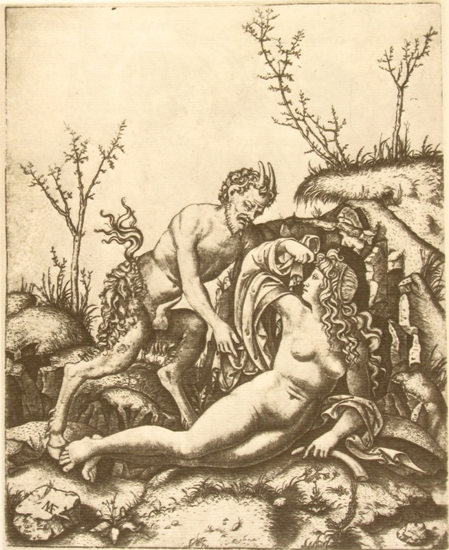 Marcantonio Raimondi, Satyr nähert sich einer Nymphe, o.J. Bildnachweis: ©Trustees of the British Museum.