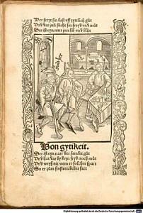 Unbekannter Künstler, Von Gytigkeit, 1494