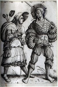 Daniel Hopfer, Landsknecht und Frau I, 1525-1530