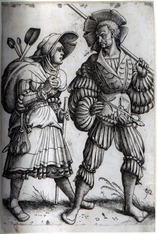 Daniel Hopfer, Landsknecht und Frau I, 1525-1530. Bildnachweis: Wikimedia.