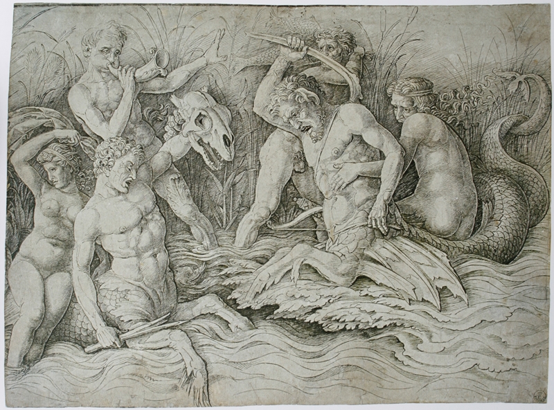 Andrea Mantegna, Kampf der Meeresgötter, 1479/81. Bildnachweis: Prometheus Bildarchiv (dort nach: Archiv des Instituts für Kunstgeschichte der LMU München.)