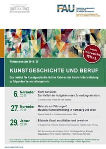 Poster Kunstgeschichte und Beruf WiSe2019-20