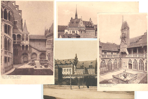 Ansichten des Germanischen Nationalmuseums Nürnberg in einer Collage