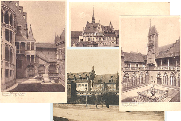 Ansichten des Germanischen Nationalmuseums Nürnberg in einer Collage