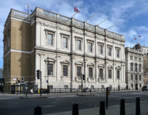 Blick auf die Fassade des Banqueting House in London
