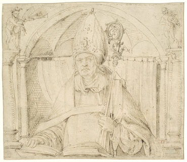 Hans von Kulmbach: Abt Johannes Sessler. Erlangen, Universitätsbibliothek, Graphische Sammlung der FAU, Inv.-Nr. B 234