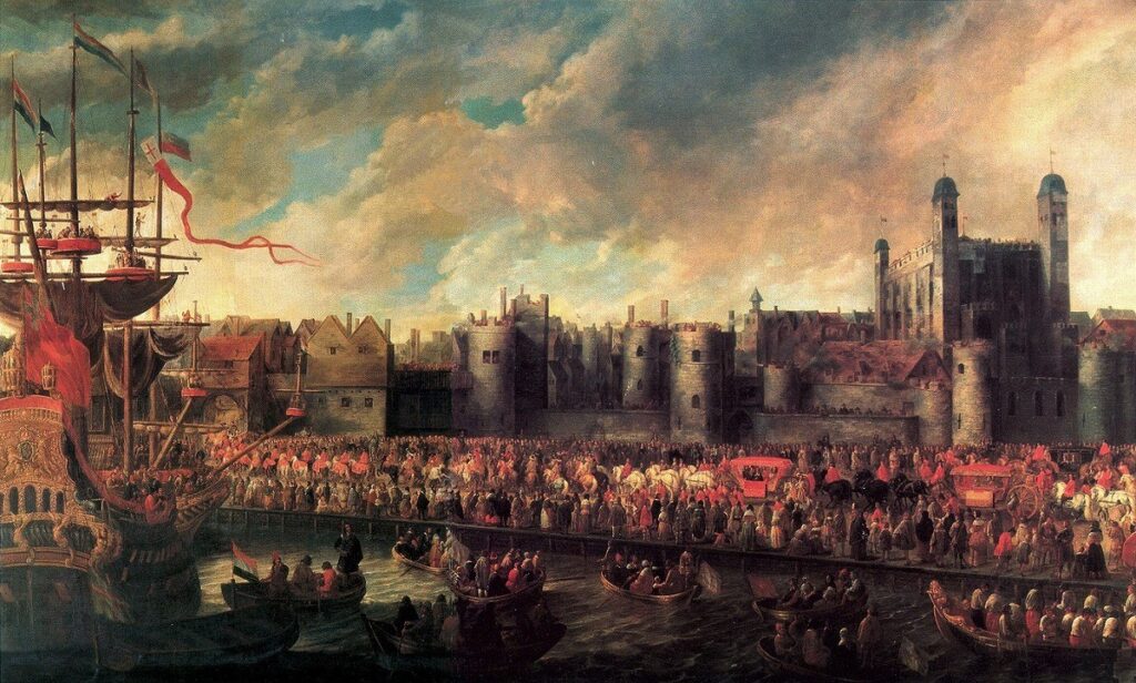 Der Einzug Claude-Lamorals I in London.